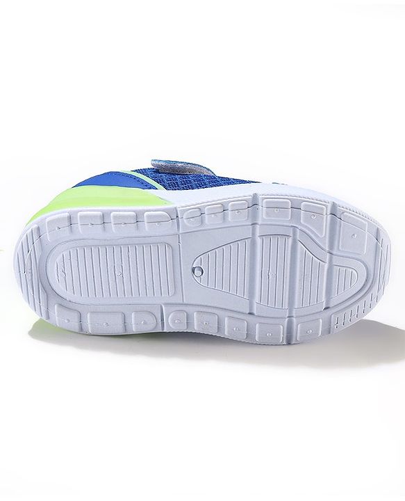 Cute Walk by Babyhug Velcro Closure Sneakers With Animal Print Detailing - Royal Blue