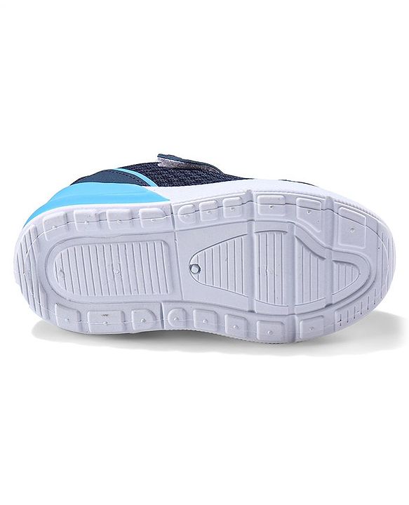 Cute Walk by Babyhug Velcro Closure Sneakers With Animal Print Detailing - Navy Blue