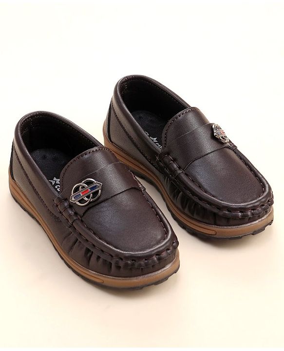 Cute Walk by Babyhug Formal Slip On Shoes - Coffee Brown