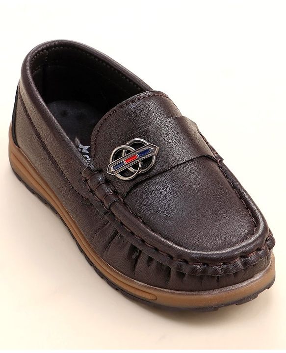 Cute Walk by Babyhug Formal Slip On Shoes - Coffee Brown