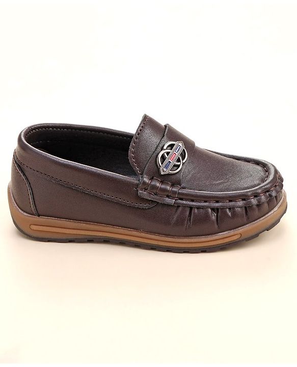 Cute Walk by Babyhug Formal Slip On Shoes - Coffee Brown