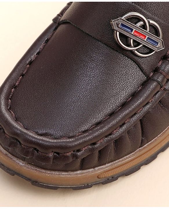 Cute Walk by Babyhug Formal Slip On Shoes - Coffee Brown