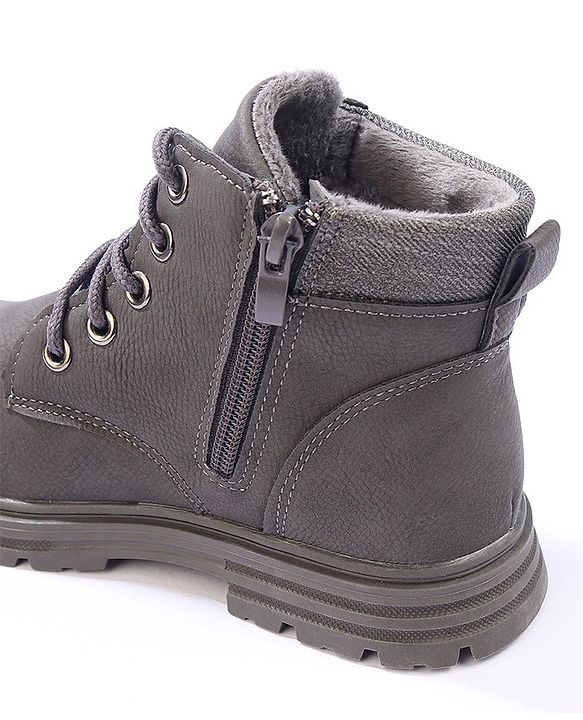 Cute Walk by Babyhug Winter Boots with Lace Up Closure - Grey