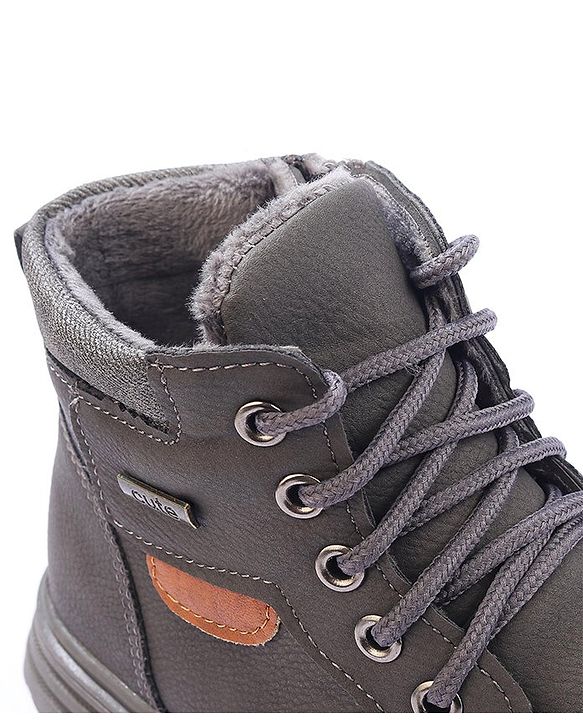 Cute Walk by Babyhug Winter Boots with Lace Up Closure - Grey
