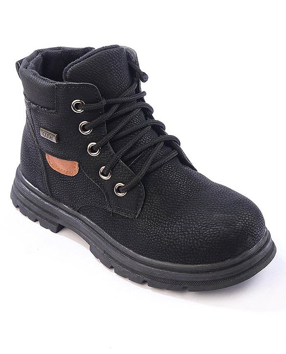 Cute Walk by Babyhug Winter Boots with Lace Up Closure - Black