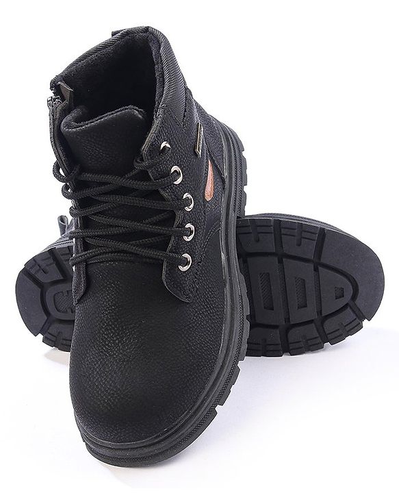 Cute Walk by Babyhug Winter Boots with Lace Up Closure - Black