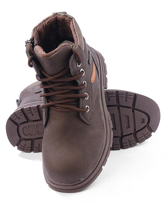 Cute Walk by Babyhug Winter Boots with Lace Up Closure - Brown