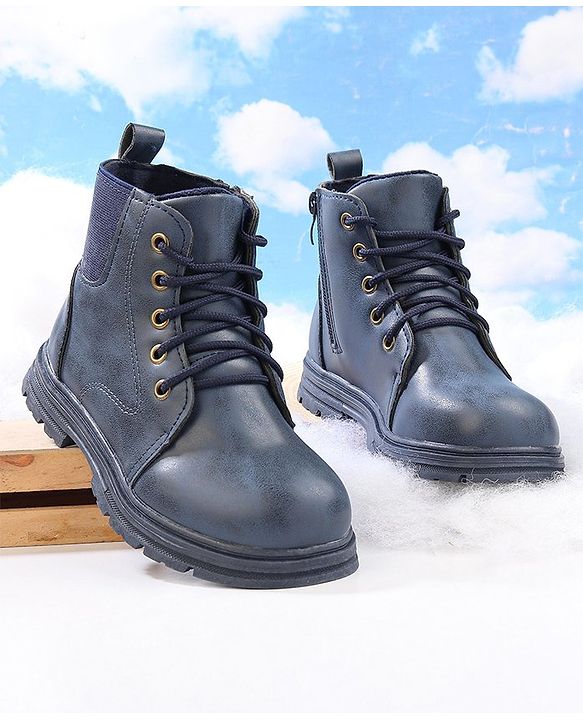 Cute Walk by Babyhug Lace Up  Winter Boots - Black