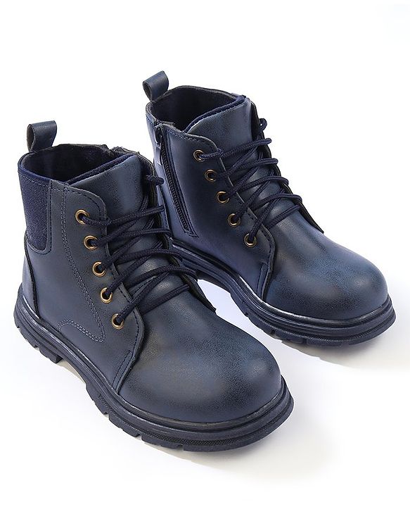 Cute Walk by Babyhug Lace Up  Winter Boots - Black