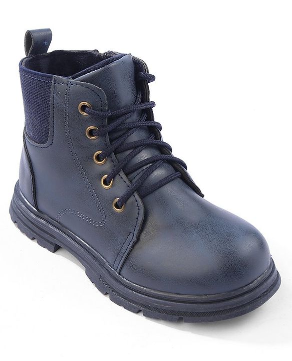 Cute Walk by Babyhug Lace Up  Winter Boots - Black