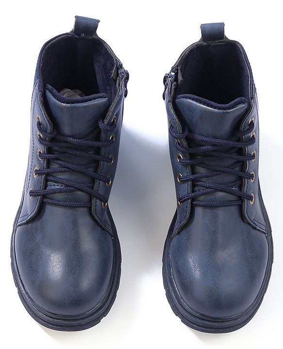 Cute Walk by Babyhug Lace Up  Winter Boots - Black