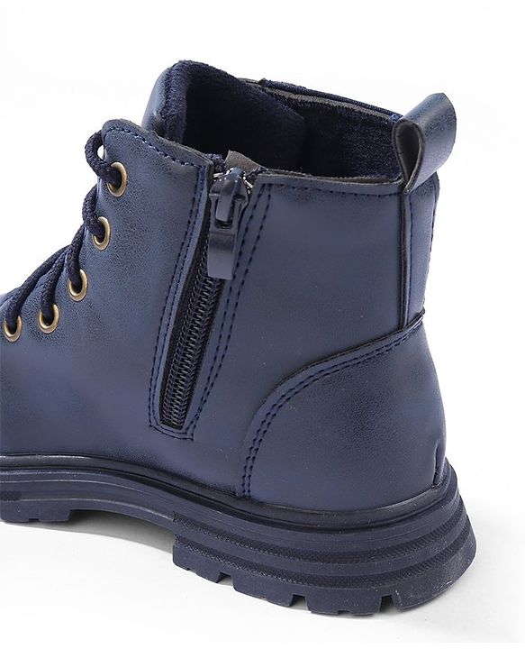 Cute Walk by Babyhug Lace Up  Winter Boots - Black