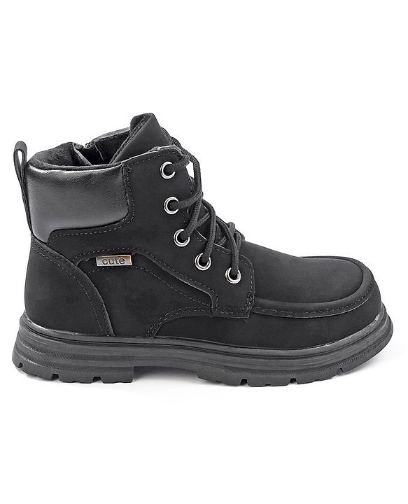 Cute Walk by Babyhug Winter Boots with Lace up Closure - Black