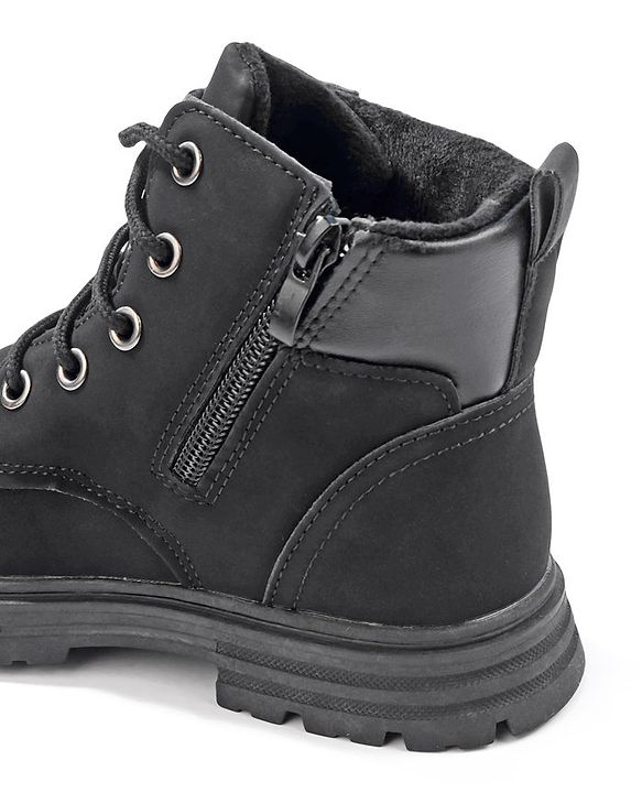 Cute Walk by Babyhug Winter Boots with Lace up Closure - Black