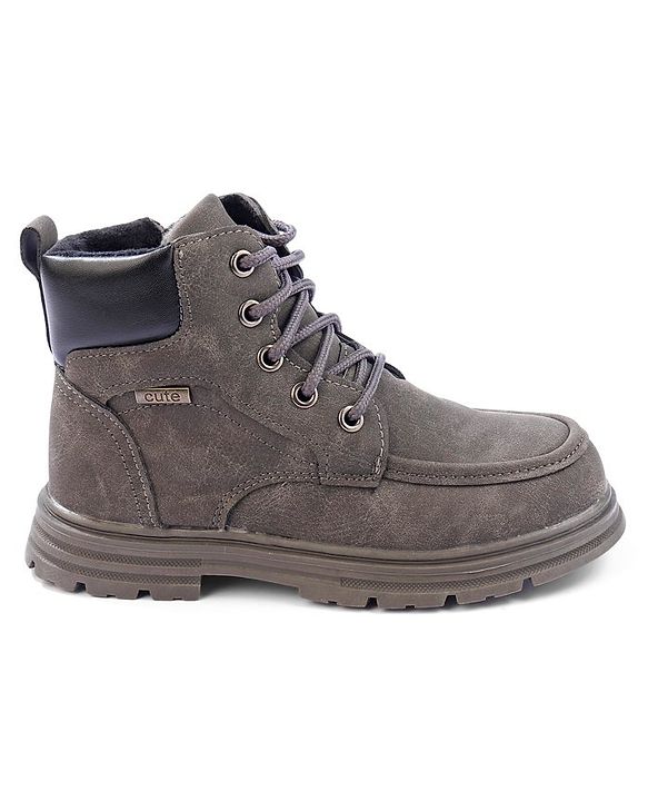 Cute Walk by Babyhug Winter Boots with Lace up Closure - Grey