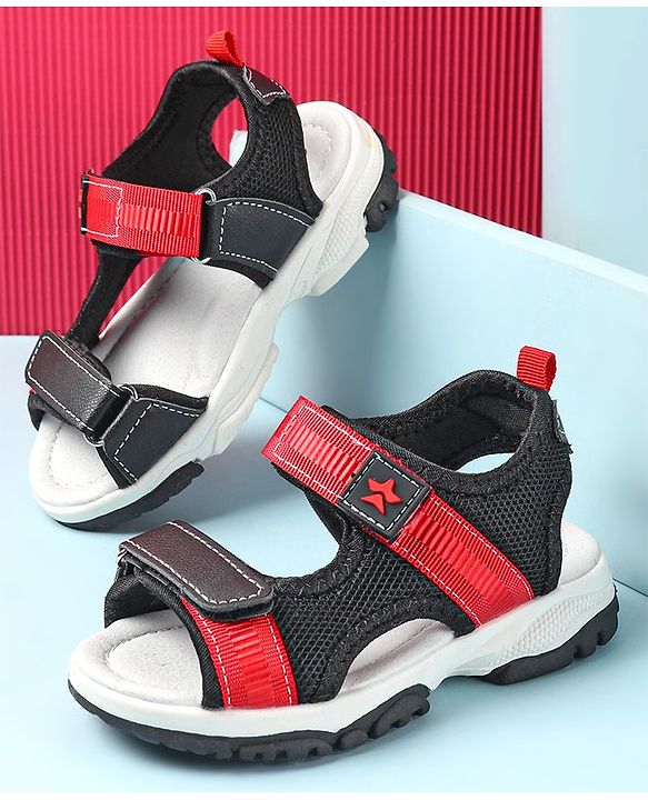 Cute Walk by Babyhug Velcro Closure Sandals - Black