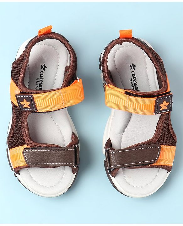 Cute Walk by Babyhug Velcro Closure Sandals - Brown