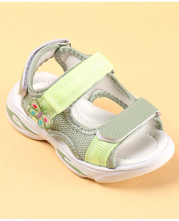Cute Walk by Babyhug Sandals with Velcro Closure & Butterfly Applique - Purple