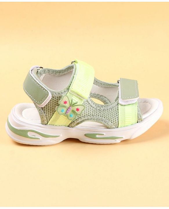 Cute Walk by Babyhug Sandals with Velcro Closure & Butterfly Applique - Purple