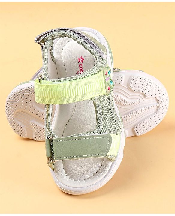 Cute Walk by Babyhug Sandals with Velcro Closure & Butterfly Applique - Purple
