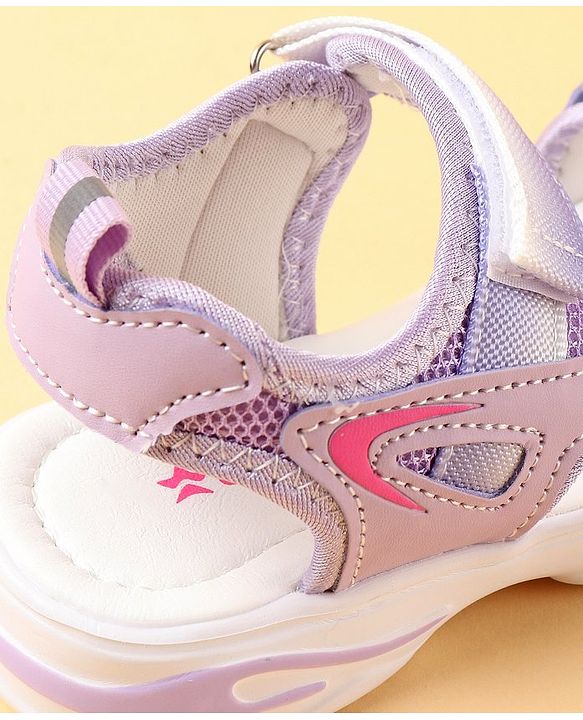 Cute Walk by Babyhug Velcro Closure Sandals With Floral Design - Pink