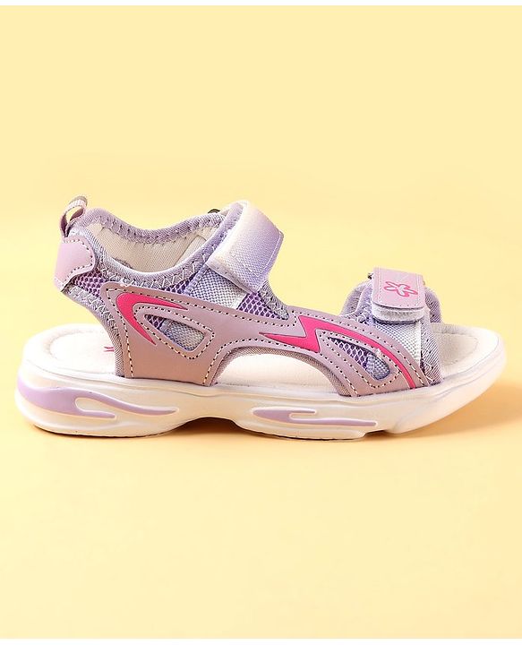 Cute Walk by Babyhug Velcro Closure Sandals With Floral Design - Pink