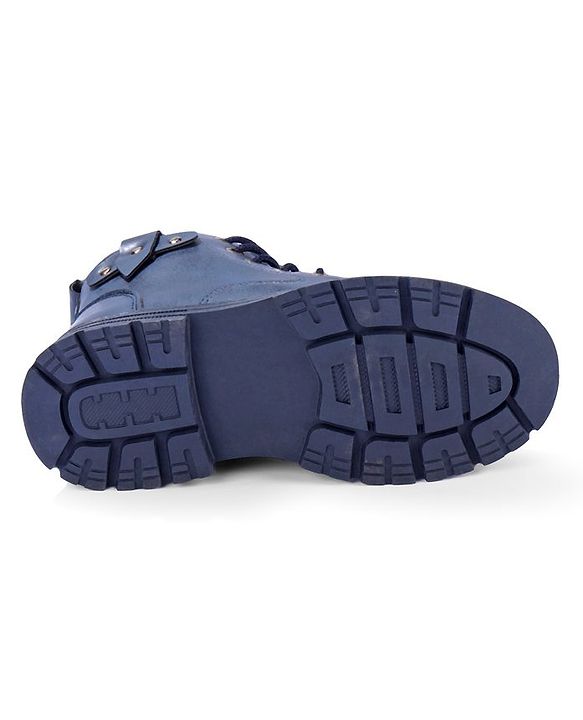 Pine Kids Winter Boots with Lace Up Closure -  Blue