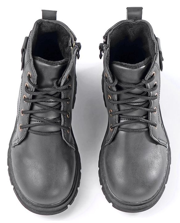 Pine Kids Winter Boots with Lace Up Closure -  Blue