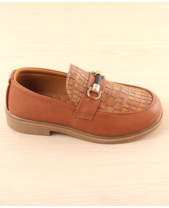 Pine Kids Slip On Party Wear Loafers - Brown