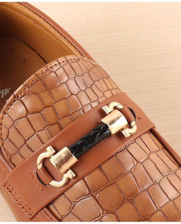 Pine Kids Slip On Party Wear Loafers - Brown