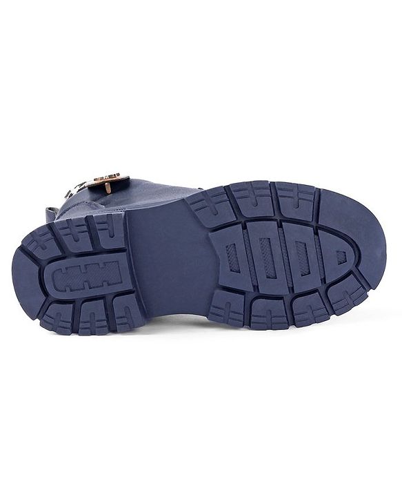 Pine Kids Winter Boots with Lace Up Closure - Blue