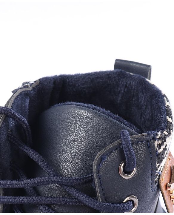 Pine Kids Winter Boots with Lace Up Closure - Blue