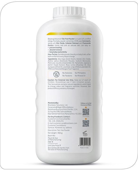 Babyhug Advanced Talc-Free Powder - 100 g