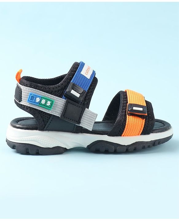 Cute Walk by Babyhug Sandals with Velcro Closure - Blue & Orange