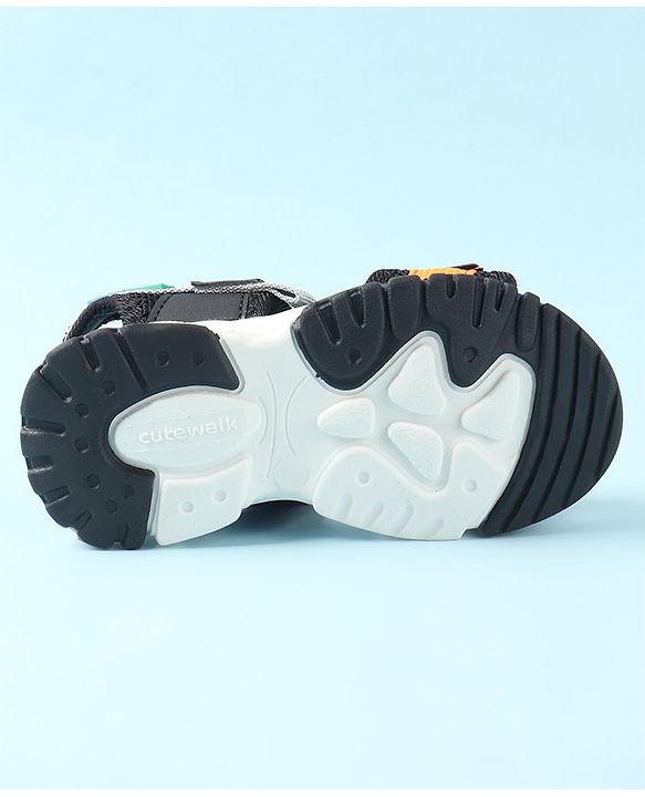Cute Walk by Babyhug Sandals with Velcro Closure - Blue & Orange