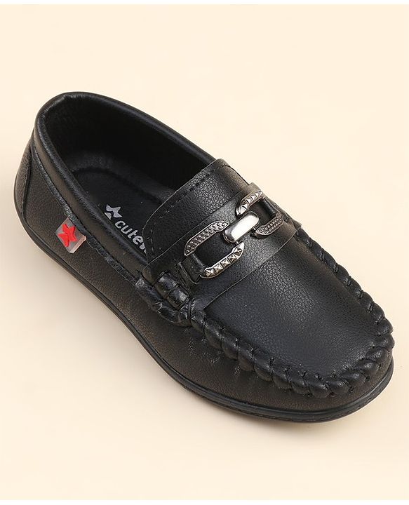 Cute Walk by Babyhug Formal & Party Wear Slip On Shoes - Black
