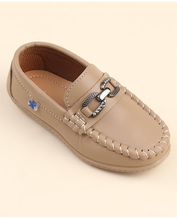 Cute Walk by Babyhug Formal & Party Wear Slip On Shoes - Khaki