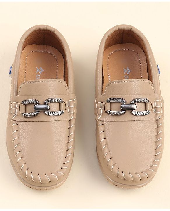 Cute Walk by Babyhug Formal & Party Wear Slip On Shoes - Khaki
