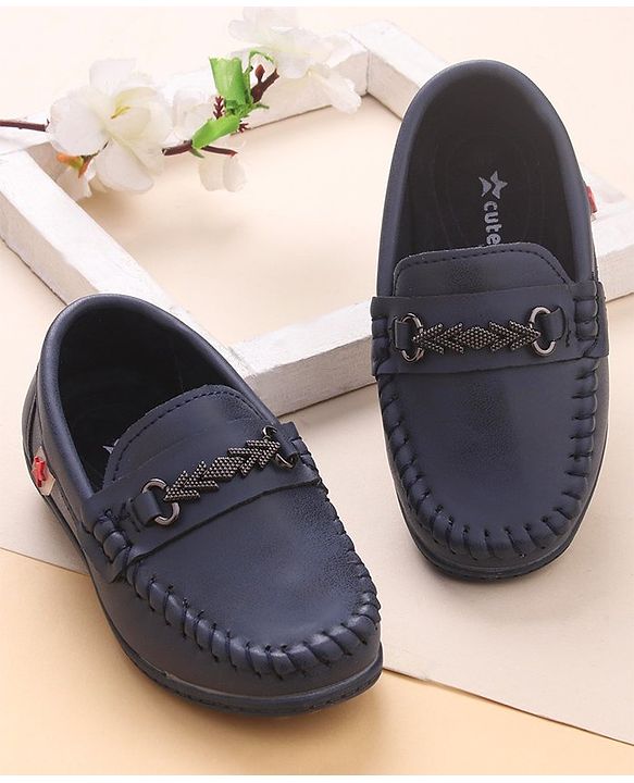 Cute Walk by Babyhug Slip On Loafer Shoes - Blue