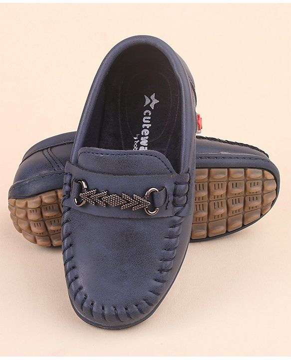 Cute Walk by Babyhug Slip On Loafer Shoes - Blue