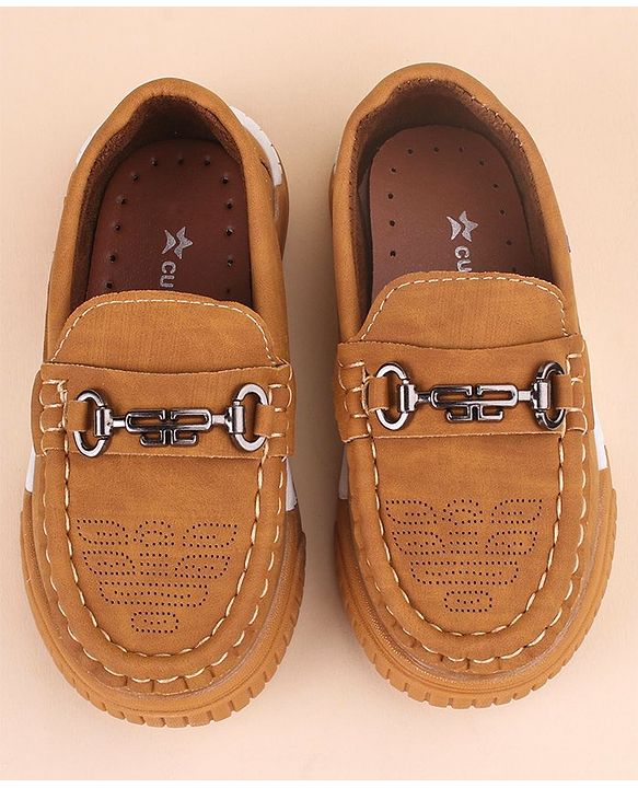 Cute Walk by Babyhug Slip On Formal & Party Wear Shoes with Applique - Brown