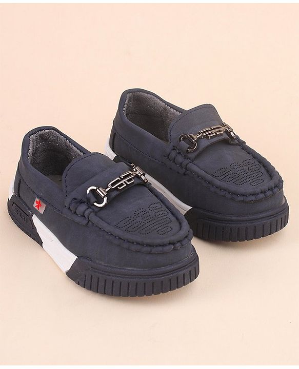 Cute Walk by Babyhug Slip On Formal & Party Wear Shoes with Applique - Blue