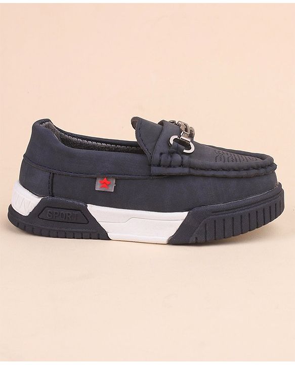 Cute Walk by Babyhug Slip On Formal & Party Wear Shoes with Applique - Blue