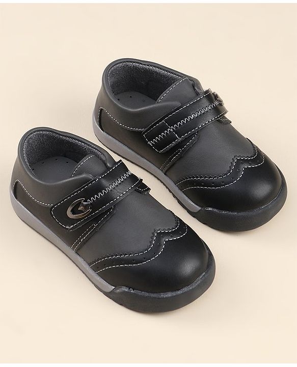 Cute Walk by Babyhug Party Shoes with Velcro Closure - Black