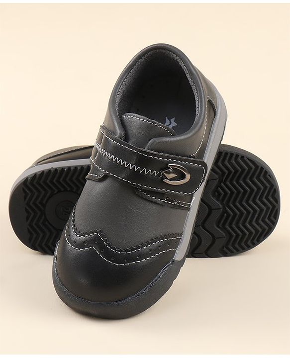 Cute Walk by Babyhug Party Shoes with Velcro Closure - Black
