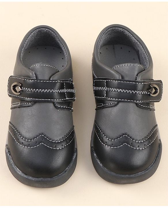 Cute Walk by Babyhug Party Shoes with Velcro Closure - Black