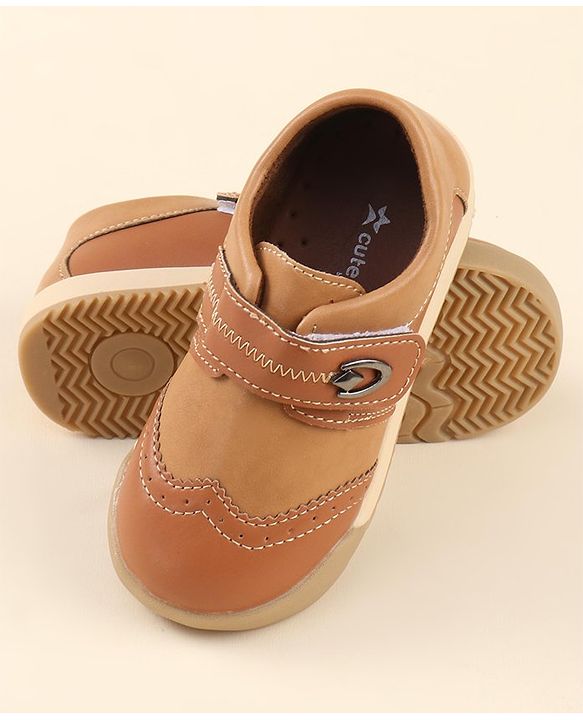 Cute Walk by Babyhug Party Shoes with Velcro Closure - Black
