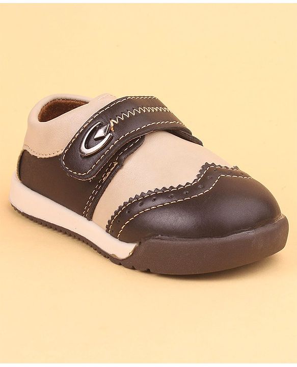 Cute Walk by Babyhug Party Shoes with Velcro Closure - Brown