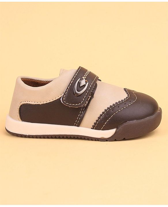 Cute Walk by Babyhug Party Shoes with Velcro Closure - Brown