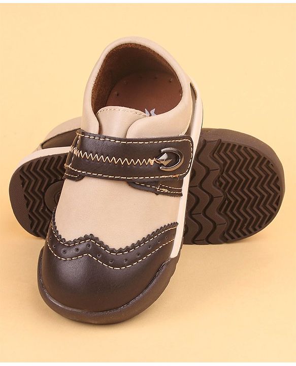 Cute Walk by Babyhug Party Shoes with Velcro Closure - Brown
